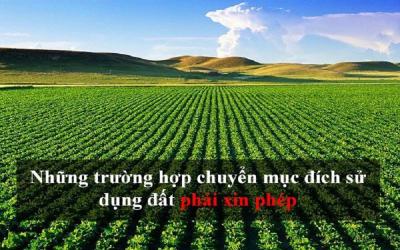 07 trường hợp phải xin phép khi chuyển mục đích sử dụng đất